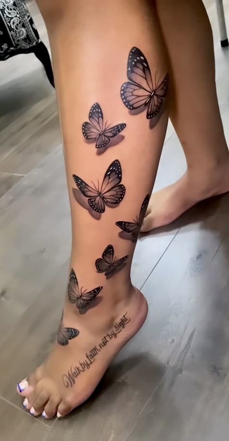 Tattoo Bein Frau, Butterfly Leg Tattoos, Font Tato, Cute Thigh Tattoos, Cute Hand Tattoos, Pretty Hand Tattoos, Butterfly Tattoos For Women, Tasteful Tattoos, Pretty Tattoos For Women