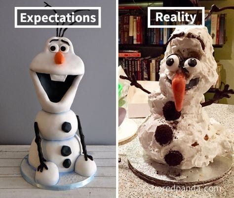 13 Of The Funniest Nailed It Baking Creations You've Ever Seen Epic Cake Fails, Nailed It Party, Baking Fails, Bad Cakes, Olaf Cake, Cooking Fails, Funny Cakes, Fail Nails, Cake Fails