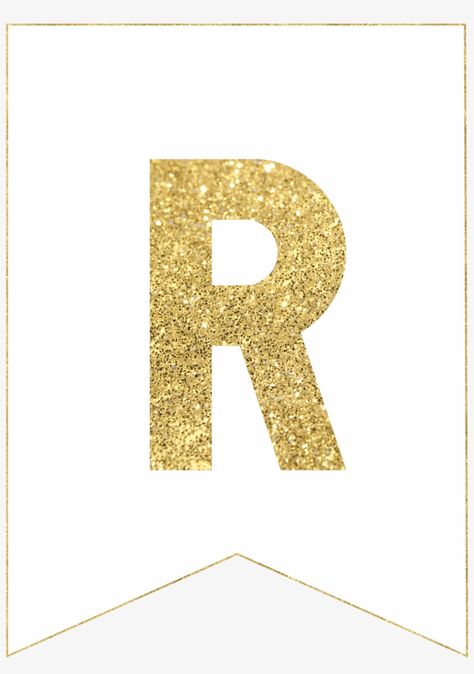 Ramadan Banner Free Printable, Letter Banner Printable Free Gold, Free Printable Abc Letters, Rose Gold Banner, Gold Birthday Banner, Printable Banner Template, Free Printable Banner Letters, Gold Glitter Banner, Printable Banner Letters