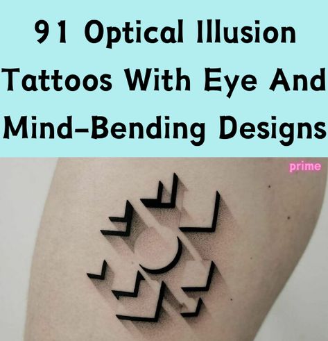 Optical Illusion Tattoo Design, Illusion Tattoo Men, Illusion Tattoo Ideas Woman, Perspective Tattoo Illusions, Geometric Illusion Tattoo, Realism Eye Tattoo, Visual Illusion Art, Tattoo Illusion, Enigma Tattoo