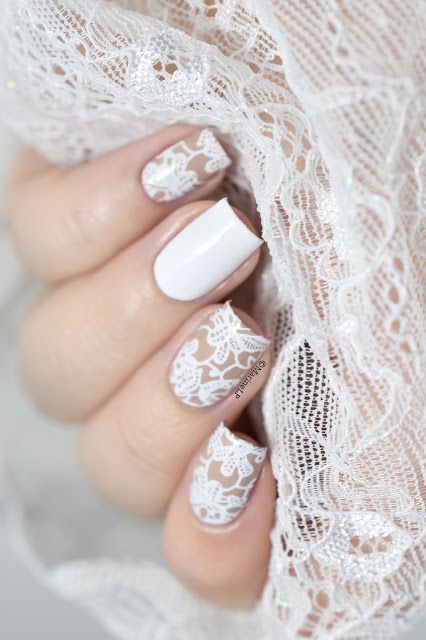 Lace Wedding Nails, Nail Art Mariage, Lace Nail Design, Bridal Manicure, Wedding Day Nails, Lace Nail Art, Wedding Nail Art Design, Wedding Manicure, Bridal Nail Art