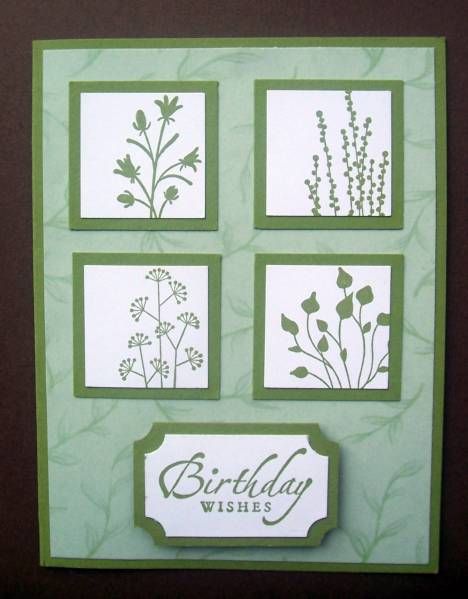 Monochromatic Cards, Card With Flowers, Silhouette Cards, Husband Birthday Card, Birthday Cards For Boyfriend, Birthday Cards For Women, Birthday Cards For Friends, Birthday Cards For Men, Green Cards