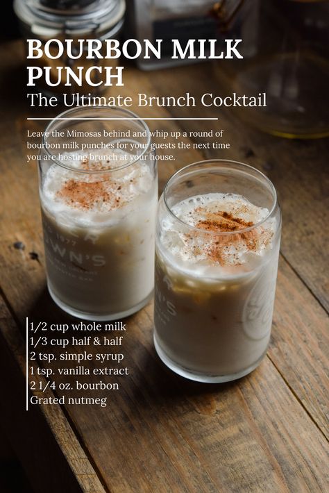 Bourbon Milk Punch - Food is Love Made Edible Recipes With Bourbon, Bourbon Milk Punch, Milk Punch Recipe, Milk Punch, Liquor Recipes, Wouldn't It Be Nice, Bourbon Drinks, Punch Recipe, Brunch Cocktails