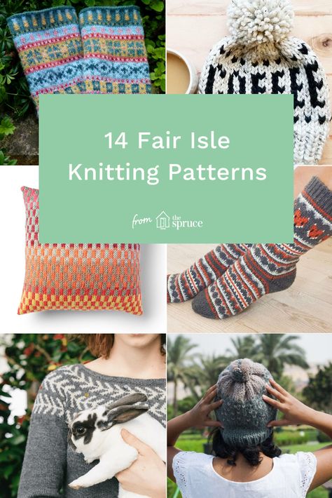 Ready to cast on a new knitting project? Grab a few colors and try one of these Fair Isle designs! From hats that work up quickly to sweaters you'll treasure for decades, you can find free and reasonably priced patterns for all skill levels. #fairislepatterns #fairislepattern #fairisleknitting ##fairisle #knittingpatterns #knittingpattern #knittingcrafts #knittingcraft #knitting Fair Isle Knitting Patterns Free Sweater, Fair Isle Scarf Pattern Free, Knit Tops With Fair Isle Pattern For Winter, Fair Isle Knitting Patterns Scarf, Winter Knit Tops With Fair Isle Pattern, How To Knit Fair Isle Flat, Winter Fair Isle Knit Tops, Fair Isle Socks, Stranded Knitting Patterns