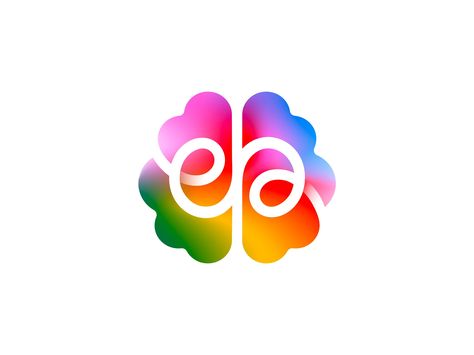 Brain + "ea" logo concept by Vadim Carazan on Dribbble Idea Icon Design, Connect Logo Design, Vision Logo Design, Transformation Logo, Community Logo Design, Logo Brain, Brain Logo Design, Ea Logo, Mind Logo