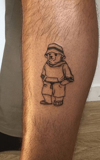 Polo Bear Tattoo, Cartoon Bear Tattoo, Polo Tattoo, Bear Tattoos For Men, Teddy Tattoo, Bear Tattoo Ideas, Black Bear Tattoo, Teddy Bear Tattoo, Lost Tattoo