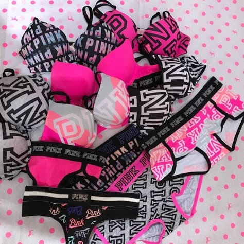 Pink Bras, Pink Outfits Victoria Secret, Victoria Secret Outfits, Victoria Secret Pink Bras, Pink Nation, Cute Bras, Cute Lingerie, Pink Vs, Victoria Secrets