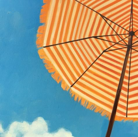 Umbrellas – T. S. Harris Sun Umbrella Aesthetic, Playlist Titles, Birkenstock Summer, Capri Summer, Blue Atmosphere, Sky Gazing, Summer Umbrella, Pool Umbrellas, Orange Umbrella