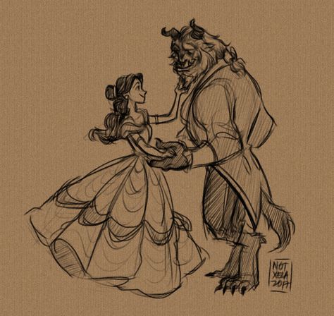 Beauty And The Beast Real Life, Beauty And The Beast Drawing Sketches, Disney Love Drawings, Beauty And The Beast Sketch, Size Difference Couple Art, Belle Sketch, Beast Illustration, Belle Drawing, Beauty And The Beast Drawing