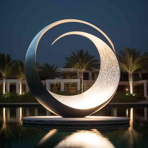 metal circle sculpture,circle sculpture,moon light sculpture,light sculpture,abstract sculpture,modern sculpture,metal art sculpture,moon sculpture Crescent Moon Sculpture, Modern Metal Sculpture, Port Damali, Circle Sculpture, Moon Sculpture, Monument Signage, Lighting Sculpture, Star Mirror, Circle Abstract