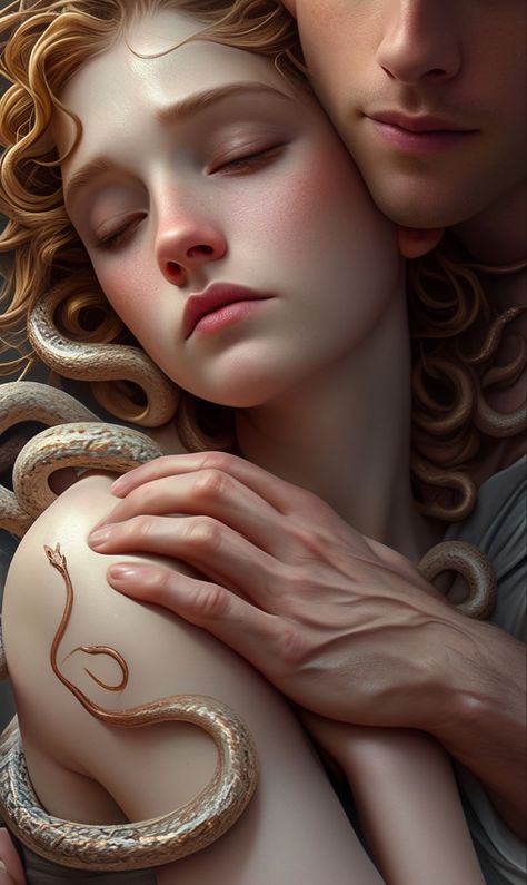 Medusa Painting, Woman Face Photography, Gothic Pictures, Girly Tattoos, My Prince Charming, Face Photography, Model Face, Fantasy Illustration, Pin It