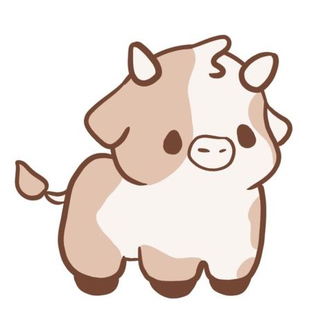 How to Draw a Kawaii Cow (Easy Beginner Guide) Cute Cow Drawings Easy, Kawaii Cow Sticker, Art Sketches Cute Easy, Animated Cow Drawing, Chibi Cow Drawing, Cows Drawing Easy, Kawaii Cow Tattoo, Cow Sketch Cute, Cute Fluffy Cow Drawing