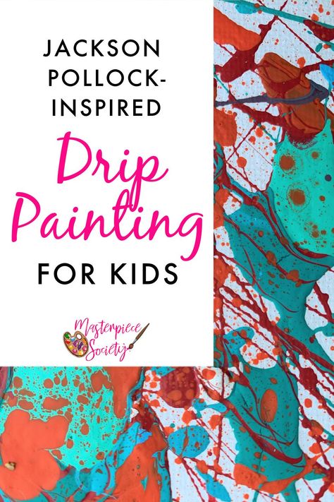 Drip Art Preschool, Drip Art Painting, Jackson Pollock Art For Kids, Drip Painting Ideas, Kids Art Ideas, Dripping Paint Art, Jackson Pollock Art, Abstract Art For Kids, Pollock Art