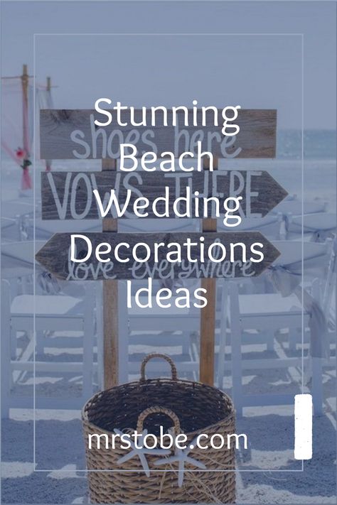 Discover 28 gorgeous beach wedding decorations to inspire your special day. From seaside charm to tropical paradise touches, find unique ideas to create a dreamy coastal celebration. Impress your guests with creative decor that will elevate your beachfront wedding! Beach Club Wedding Decor, Beachy Centerpieces Wedding, Seaglass Wedding Decor, Simple Beach Wedding Ideas Decor, Summer Wedding Ideas On A Budget, Diy Beach Wedding Ideas, Elegant Beach Wedding Decorations, Beach Wedding Arch Ideas, Unique Beach Wedding Ideas