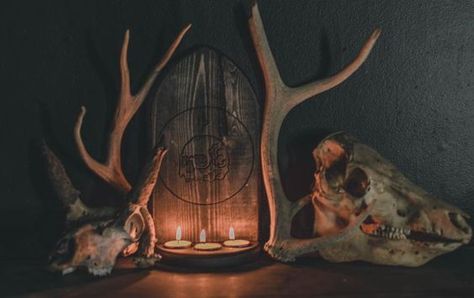 Viking Core, Norse Altar, Pagan Alter, Pagan Aesthetic, Norse Paganism, Viking Decor, Witchcraft Altar, Altar Arrangement, Pagan Decor