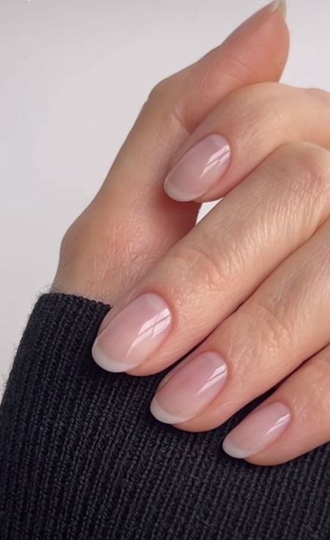 Sheer French Tip Nails, Soft French Nails, European Manicure, Subtle French Manicure, Natural French Nails, Classy Wedding Nails, Natural Nails Manicure, Natural Looking Nails, Engagement Nails