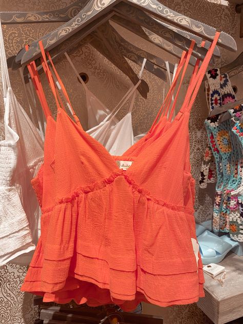 Summer Outfits Orange, Florida Outfits, Beachy Outfits, Cute Summer Tops, Outfit Inspo Summer, Babydoll Style, Summer Tank Tops, Cute Summer Outfits, Summer Fashion Outfits