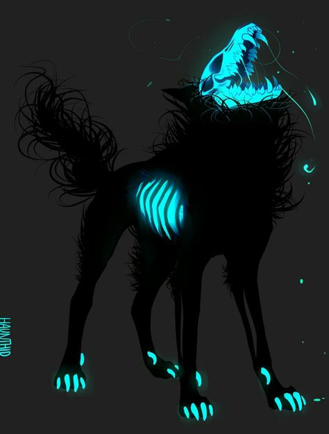 Skull Dog Art, Mythical Wolves, Raven Dragon, Skull Dog, Mystical Animals, Dark Creatures, Fantasy Wolf, Mythical Animal, Fantasy Animals