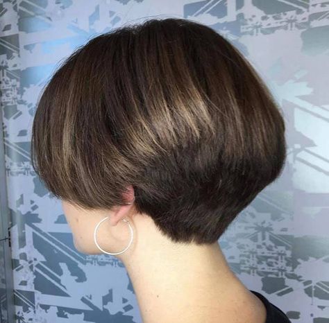 Brunette Short Bob, Hear Cat, Youthful Haircuts, Short Wedge Hairstyles, Wedge Haircuts, Haircut Back View, Brunette Short, Haircut Back, Hair Cuts 2017