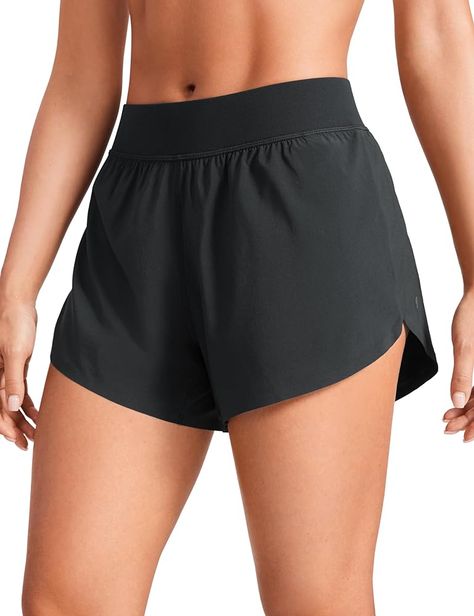 CRZ YOGA Mid Waisted Dolphin Athletic Shorts for Women Lightweight High Split Gym Workout Shorts with Liner Quick Dry Red Merlot Small at Amazon Women’s Clothing store Split Gym Workout, Women's Workwear Fashion, Crz Yoga, Lululemon Shorts, Shorts For Women, Gym Shorts, Athletic Outfits, Yoga Women, Gym Workout