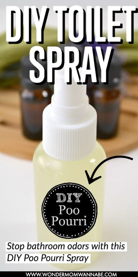 Diy Toilet Spray, Diy Poo Pourri, Poo Pourri Spray, Poo Spray, Bathroom Spray, Bathroom Odor, Homemade Cleaning Supplies, Toilet Spray, Diy Cleaning Solution