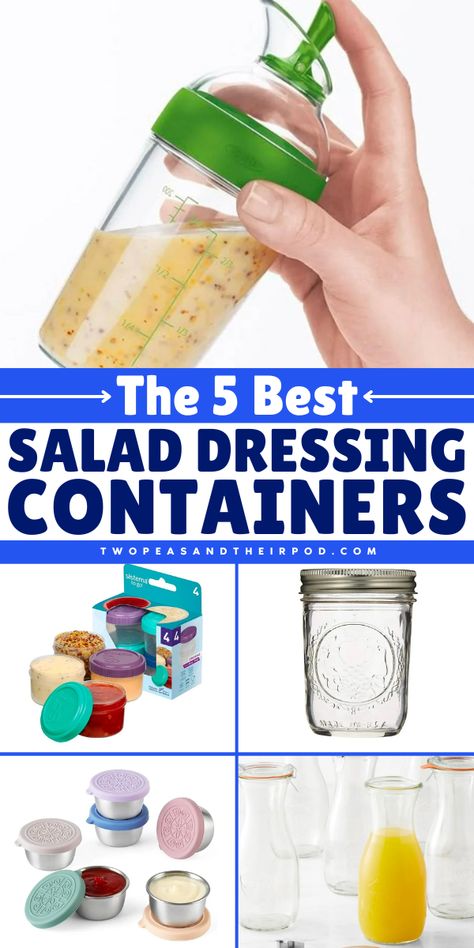 Just like salads and their dressings, not all containers are made equal. To create my list of the best salad dressing containers, I leaned on reviews from retailers and editorial sites to help find the easiest options. Salad Dressing Container Ideas, Best Salad Dressing, Dressing Containers, The Best Salad, Salad Dressing Container, Best Salad, Ranch Dressing, Williams Sonoma, Salad Dressing