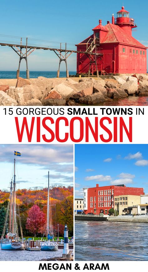 Best Small Towns In Wisconsin, Wisconsin Attractions, Travel Places To Visit, Wisconsin Summer, Wisconsin Vacation, Fun Trips, Exploring Wisconsin, Travel Wisconsin, Relaxing Holiday