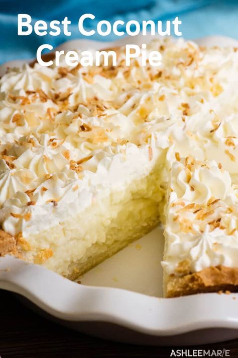 Pie Competition, Assorted Pies, Coconut Creme Pie, Coconut Cream Pie Easy, Best Coconut Cream Pie, Coconut Pie Recipe, Smores Dip, Coconut Cream Pie Recipes, Homemade Custard