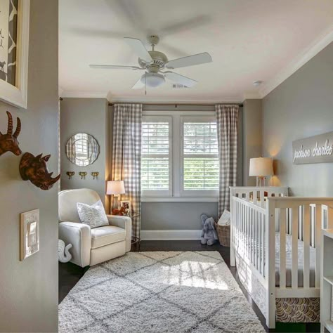 Gray Gender Neutral Nursery, Baby Room Design Ideas, Gender Neutral Baby Nursery, Baby Room Neutral, Baby Nursery Neutral, Room Decoration Ideas, Baby Nursery Ideas, Baby Room Design, Baby Boy Room