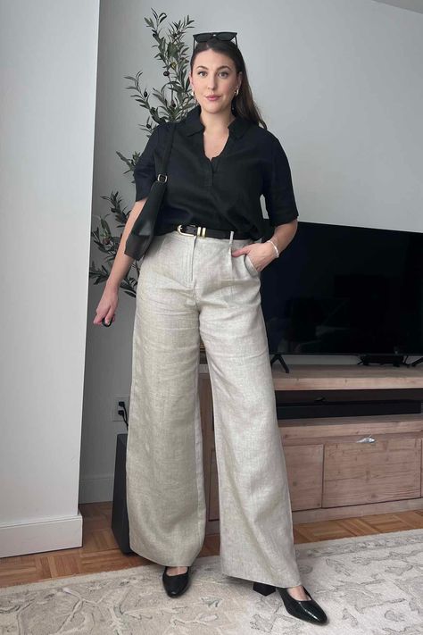 I tried the best linen pants for women and here were my favorite linen pants for thick thighs. J crew linen pant outfit How To Wear Wide Leg Linen Pants, Wide Linen Pants Outfit, Pants For Thick Thighs, Thick Thighs Fashion, Thick Thigh Outfits, Linen Pants Outfit Work, Linen Dress Outfit, Casual French Style, Dana Berez