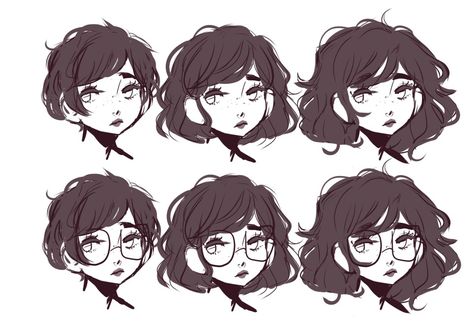 Curly/Wavy Hair Thickness and Lengths Curly Wavy Hair Drawing, Wavy Hairstyles Drawing, Short Curly Anime Hair, Anime Hair Curly, Anime Short Curly Hair, Hair Reference Curly, Short Hair Tutorial Drawing, Cool Hairstyles Drawing, Short Hair Styles Drawing Reference