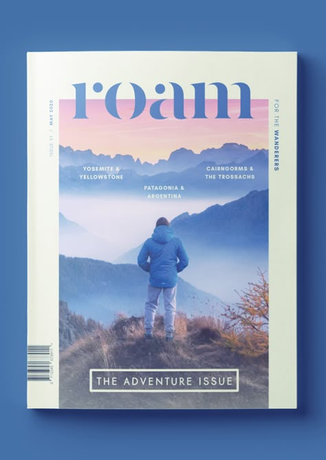 Stylish Travel Magazine Template for InDesign | Free Download Travel Magazine Layout Design Templates, Front Magazine Cover, Travel Magazine Cover Ideas, Magazine Layout Design Travel, Cover Magazine Design Ideas, Cool Layout Design, Cover Magazine Design Inspiration, Magazine Travel Design, Magazine Cover Travel