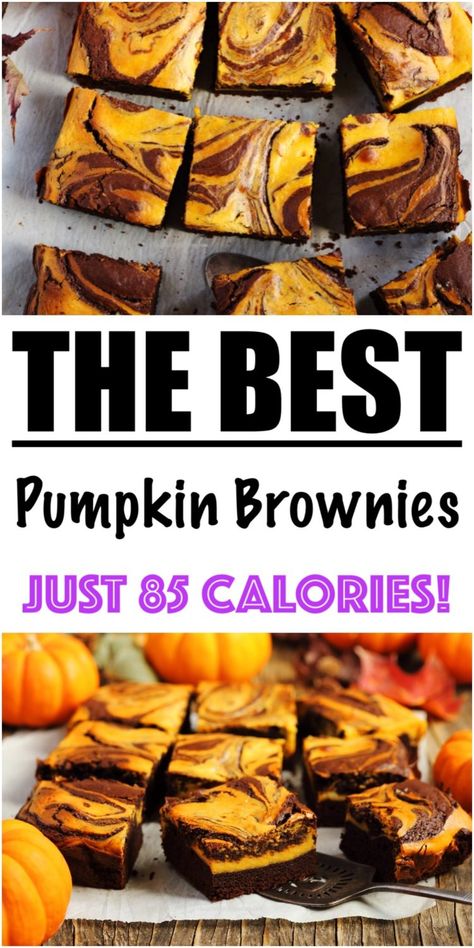 Special Tip: You can find these directions, along with measurements, nutrition and more in the sharable recipe card in the next section! Low Calorie Canned Pumpkin Recipes, Low Cal Fall Desserts, Pumpkin Cookies Low Sugar, Low Sugar Fall Desserts, Protein Pumpkin Brownies, Low Calorie Halloween Recipes, Low Calorie Halloween Treats, Low Calorie Birthday Desserts, Low Calorie Pumpkin Desserts