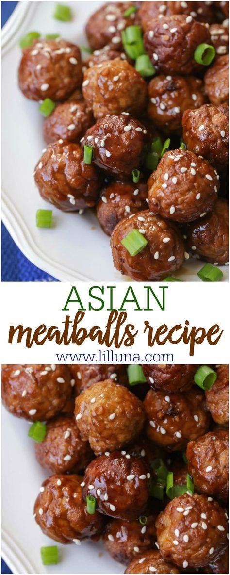 Easy and delicious Crock Pot Asian meatballs take minutes to prep, are perfect for parties and have that Asian flavor we all know and love. #asianmeatballs #meatballs #crockpotasianmeatballs #crockpotmeatballs #asian Crock Pot Asian, Meatballs Slow Cooker, Flavorful Meatballs, Slow Cooker Asian, Asian Meatballs, Lil Luna, Crock Pot Meatballs, Meatballs Recipe, Kitchen Corner