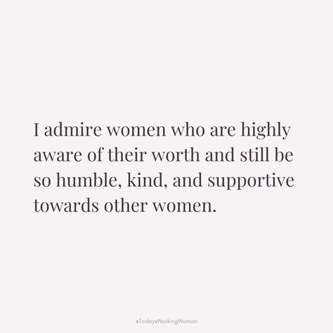 True strength lies not only in self-awareness but also in the ability to uplift others. Today, we celebrate the remarkable women who recognize their worth yet remain humble and supportive allies for their peers. Let's honor those who inspire us with their kindness and empower us to embrace our own value.   #selflove #motivation #mindset #confidence #successful #womenempowerment #womensupportingwomen Women Complimenting Women Quotes, Woman Supporting Other Woman, Women Empowering Each Other Quotes, Empowered Quotes For Women Strength, Women Supporting Other Women, Energy Affirmations, Selflove Motivation, Strength Of A Woman, True Strength