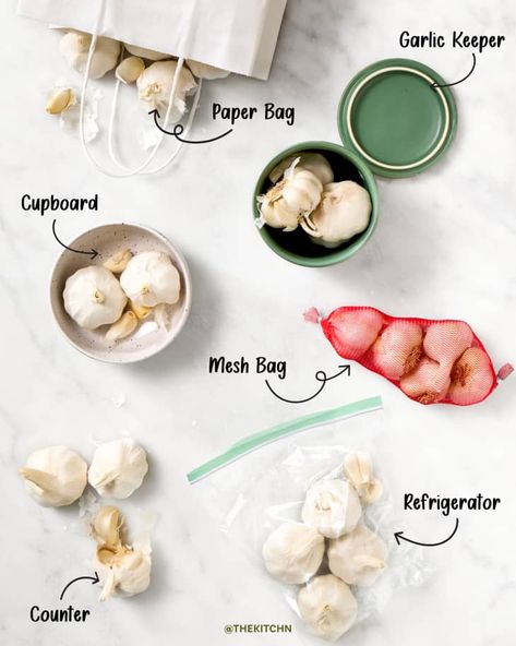 The Best Way to Store Garlic (So It Doesn’t Sprout) | The Kitchn Best Way To Store Garlic, Storing Garlic, Store Garlic, How To Store Garlic, Garlic Storage, Bitter Greens, Raw Garlic, Famous Recipe, Garlic Head