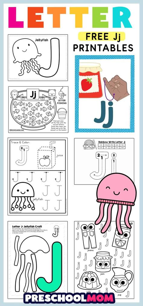 Our free letter J preschool printables cover important literacy skills and standards such as letter recognition, tracing, handwriting, ASL alphabet, uppercase and lowercase letter formation, and more! #superstarworksheets #writting #alphabet #preschool Letter J Preschool, C Tracing Worksheet, Alphabet Letters Worksheet, B Tracing Worksheet, Letter J Activities, Tracing Alphabet Letters, Worksheet Alphabet, Free Handwriting Worksheets, Asl Alphabet