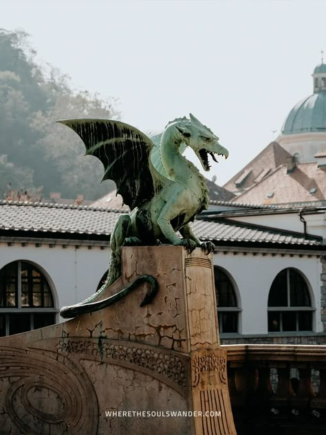 Slovenia Architecture, Ljubljana Aesthetic, Ljubljana Dragon, Slovenia Aesthetic, Slovenia Itinerary, Europe Places, Slovenia Travel, Ljubljana Slovenia, Lake Bled