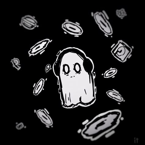 Ghost Drawing, Emo Pfp, Dessin Adorable, Black And White Aesthetic, Playlist Covers, App Icon Design, Pfp Ideas, A Ghost, Undertale Deltarune