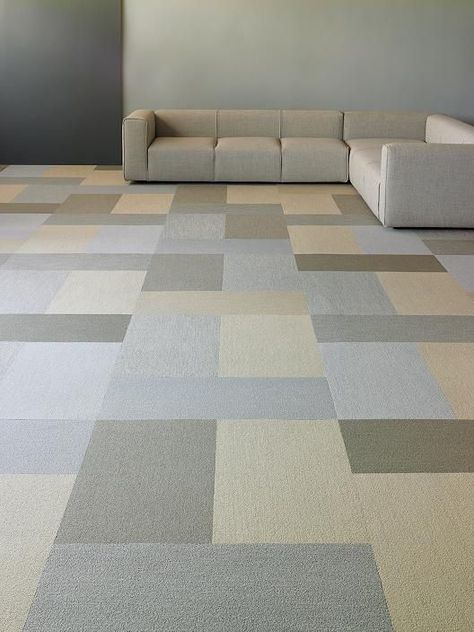 Carpet Tiles Ideas, Vct Flooring, Carpet Tiles Design, Office Flooring, Carpet Diy, Modular Carpet Tiles, Shaw Contract, Living Room Basement, Tile Carpet