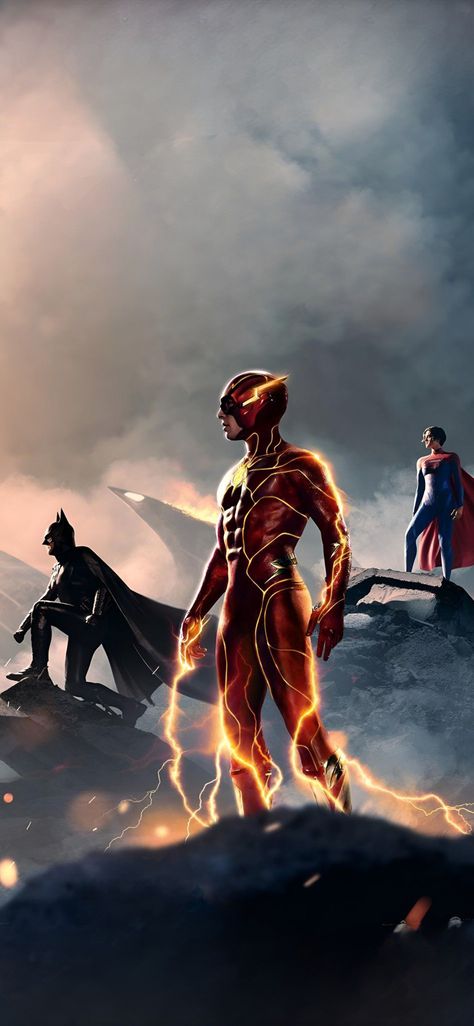 The Flash movie ensemble wallpaper The Flash Poster, The Flash 2023, Zack Snyder Justice League, 2023 Movies, Dc Tattoo, The Flash Movie, Flash Comics, Dc Comics Wallpaper, Univers Dc