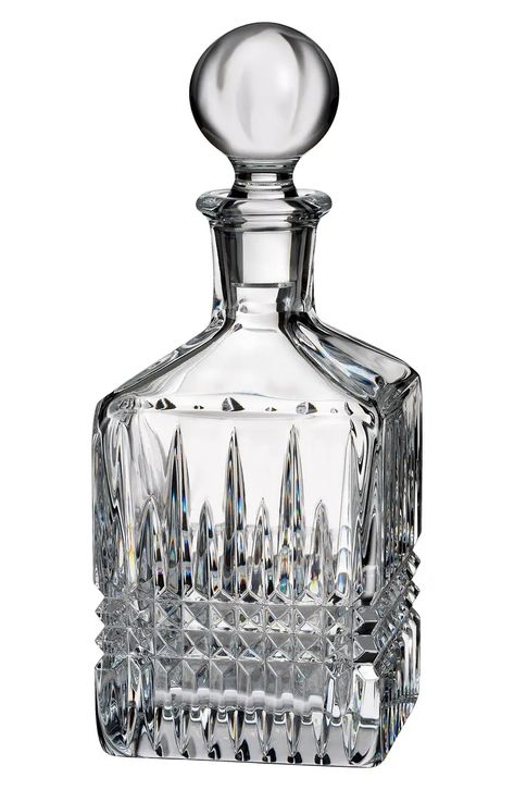 Waterford 'Lismore Diamond' Lead Crystal Decanter | Nordstrom Silver Place Setting, Waterford Crystal Lismore, Swarovski Crystal Figurines, Waterford Lismore, Liquor Glasses, Crystal Decanter, Decanter Set, Whiskey Decanter, Crystal Candle Holder