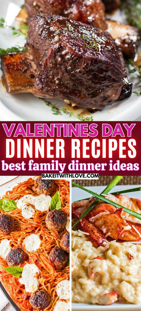 Family Recipes for Valentine's Day Valentine Day Lunch Ideas, Valentines Dinner Family Meals, Valentines Day Meals Families, Valentines For Family, Valentines Day Recipes Dinner, Valentine’s Day Dinner, Valentines Dinner Recipes, Valentines Day Dinner Recipes, Valentines Day Dinner Ideas