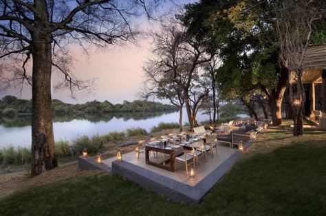 Nestled on an exclusive stretch of the Zambezi River, the exquisite Matetsi River Lodge offers the unique experience of rich views of wildlife as well as captivating experiences of the Victoria Falls. It celebrates the region's fascinating heritage with authentic features and effortlessly... Safari House, Lakeside Cafe, River Restaurant, Resort Design Plan, Lakeside Restaurant, Forest Cafe, Open Restaurant, River Hotel, River Resort