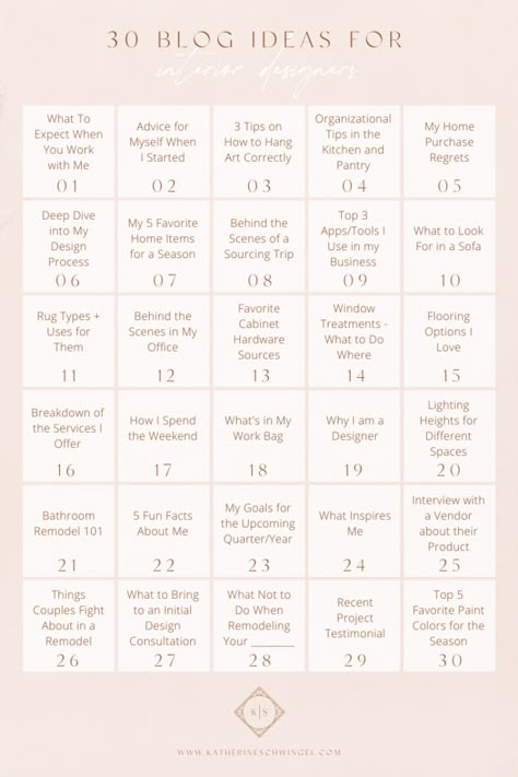 Blog Post Ideas for Interior Designers Interior Design Blog Topics, Interior Design Insta Post Ideas, Interior Designer Instagram Post Ideas, Instagram Feed Ideas Business Interior Design, Social Media Content Ideas For Interior Design, Interior Designer Social Media Content, Instagram For Interior Designers, Blog Post Ideas For Photographers, Instagram Post Ideas For Interior Design