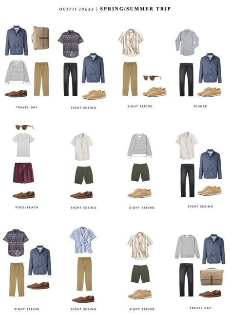 Men Packing List Europe, Men’s Capsule Wardrobe Summer, European Travel Outfit Summer, Capsule Wardrobe Men, European Travel Outfit, Men's Capsule Wardrobe, Color Wardrobe, Packing List Men, Baltic Cruise