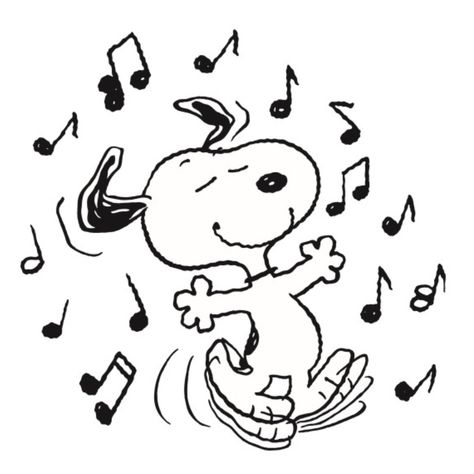 Snoopy musical Snoopy Music, Snoopy Tattoo, Snoopy Dance, Iphone Wallpaper Music, Snoopy Cartoon, Peanuts Comic Strip, Snoopy Funny, Sport Golf, Peanuts Cartoon