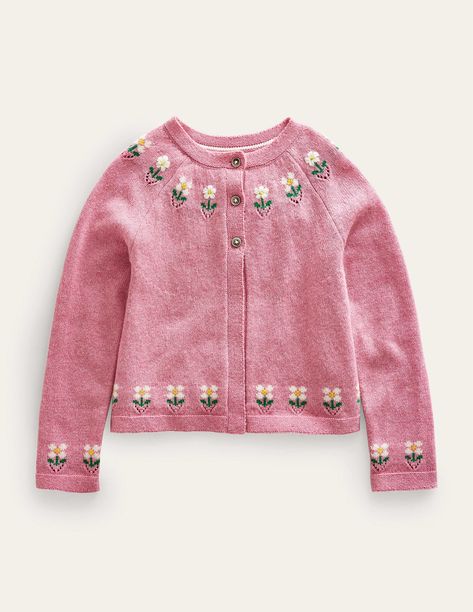 Discover great products at the best prices at Dealmoon. Boden Embroidered Flower Cardigan - Almond Pink Marl | Boden US. Price:$40.00 at Boden Pink Trailer, Christmas Tree Hoodie, Fluffy Vest, Knitting For Baby, Lily Calloway, Boden Kids, Flower Cardigan, Knitwear Trends, Fashion Style Tips