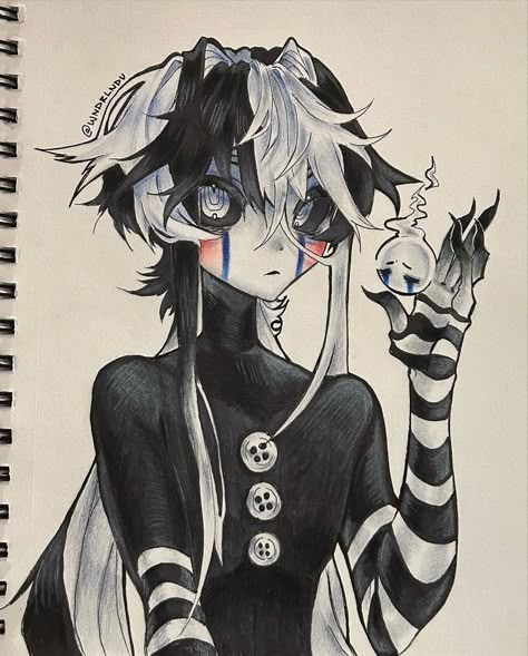 Puppet Body Drawing, Nightmare Marionette Fnaf Fanart, Marionette Fnaf Fanart Human, Puppet Oc Drawing, Fnaf Art Puppet, Anime Puppeteer, Puppet Drawing Base, Puppet Oc Art, Human Puppet Fnaf