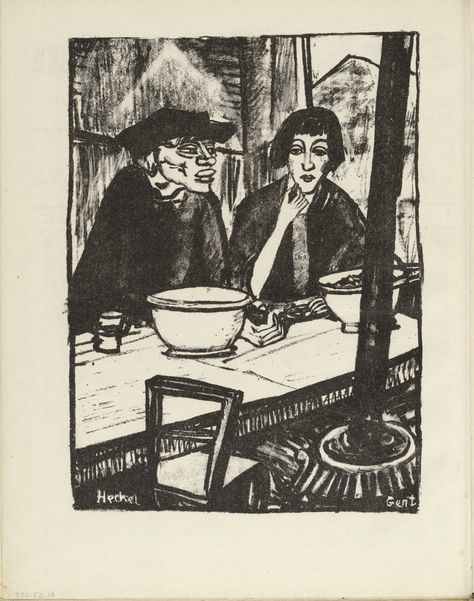 MoMA | The Collection | Erich Heckel. Ghent (Gent) (plate, folio 8 verso) from the periodical Der Bildermann, vol. 1, no. 4 (May 1916). 1916 German Expressionism Art, Ernst Barlach, Ernst Kirchner, Erich Heckel, Ludwig Kirchner, Ernst Ludwig Kirchner, German Expressionism, Expressionist Art, Guggenheim Museum